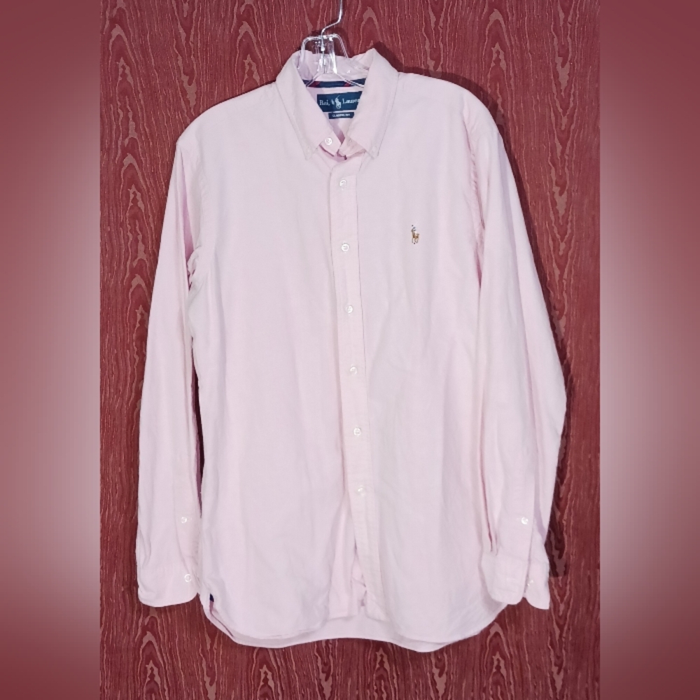 RALPH LAUREN Classis Fit Long Sleeve Button Collared Casual Shirt Men's Size M
